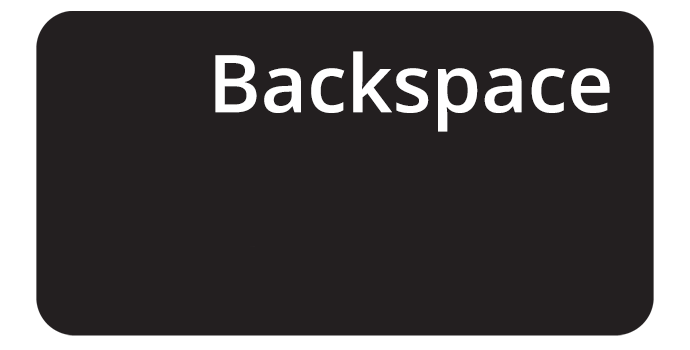 The Backspace key